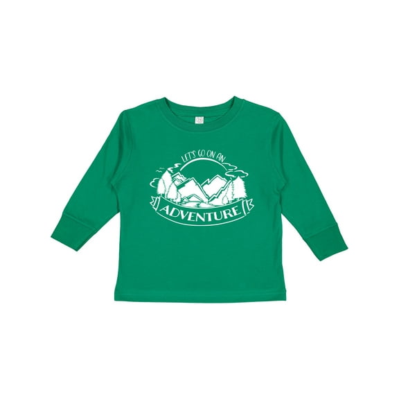 Inktastic Let's Go on an Adventure Mountains Boys or Girls Long Sleeve Toddler T-Shirt