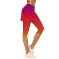thumbnail image 1 of Leggings-short de Sport pour Femmes - Jupe de Yoga Taille Haute avec Short Intégré pour Tennis/Gym, Leggings Rouges avec Jupe pour Femmes, Jupes-Shorts de Sport Gym Tennis Yoga Legging Leggings Taille Haute avec Jupes, 1 of 7