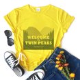 thumbnail image 3 of Harajuku Twin Peaks T-shirts women's clothing summer 2022 news Vintage Aesthetic Yellow T Shirt Casual O-neck Tshirts, 3 of 5