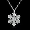 thumbnail image 2 of QQTDFG Rose Platinum Plated Necklace Pendant Snow Flake 20 Inches 1MM Lobster B129-Silver, 2 of 7