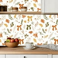 thumbnail image 5 of Peel and Stick Wallpaper Contact Paper Fall bows ribbons pumpkin leaves berries floral Autumn cute Self Adhesive and Removable 24in x 118in, 5 of 8