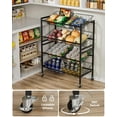 thumbnail image 3 of Carrito de almacenamiento de cocina Evermagin Rolling Fruit Cesta de 4 niveles, 3 of 8