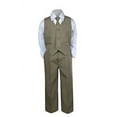 thumbnail image 4 of Dark Khaki Baby Boys Toddler Wedding Formal Party Necktie Sets Suits Outfits S-7, 4 of 5