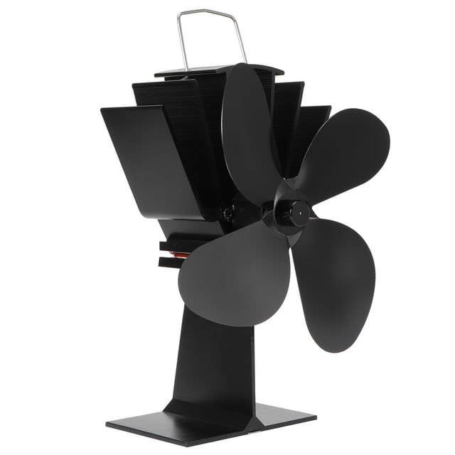 Log Burners Fan,4 Blade Mute Heat Fireplace Fan Blade Stove Fan High-End Performance