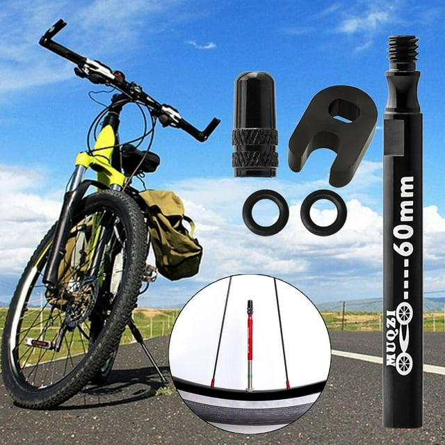 Extensor de válvula Presta para bicicleta Macarena accesorio para ciclismo 1pc negro 60mm