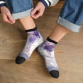 thumbnail image 3 of Naloa Lavender Blooms Window Ankle Socks for Women Non Slip Socks No Show Socks Classic Low Cut Casual Socks Casual Socks, 3 of 7