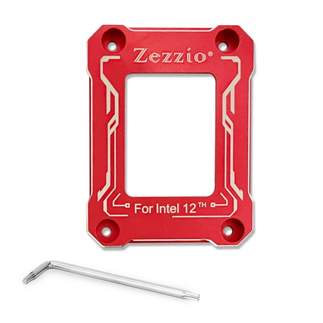LGA17XX 18XX ILM Intel12 Génération Cadre Pliant Correct CPU Rétroviseur Orthèse Courbe Boucle Fixe 1700 1800 Aluminium Rouge