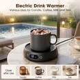 thumbnail image 5 of MQHOOB Electric Coffee Mug Warmer for desk, 35W Portable Cup Heater with 4 Temp Levels & 1-12H Timer, Smart Cup Warmer Gifts Accessories for Women Men Milk, Tea, Candle, 5 of 7