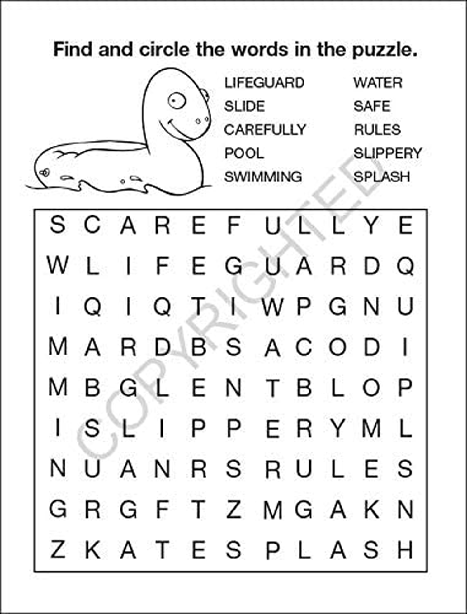 25 Pack - Pool Safety Kid's Coloring & Activity Books