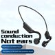 thumbnail image 4 of BL15 Auriculares de conducción ósea de oído abierto Ligero IPX5 Auricular inalámbrico plegable impermeable para conductores de trabajo de yo , Negro en Bolsas, 4 of 8