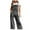 Grey, variant on CAIXIA Women's Baggy Adjustable Strap Denim Bib Overalls Barrel Jeans Casual Loose Wide Leg Denim Pant Jumpsuits,Pink