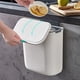thumbnail image 2 of Bote para basura, Bote de basura con tapa, Botes de basura cocina, contenedor de basura, Cubo de compostaje, Cubo de basura de plástico, colgante de pie para armario, cesta Color blanco, 9L, 2 of 5