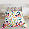 thumbnail image 2 of Manfei Modern Abstract Geometric Full Size Comforter Sets,Circle Circular Print Bedding Comforter Set,Multicolor Polka Dots Bedding Sets For Men Women,Super Cozy Room Decor Reversible,3-Piece, 2 of 8