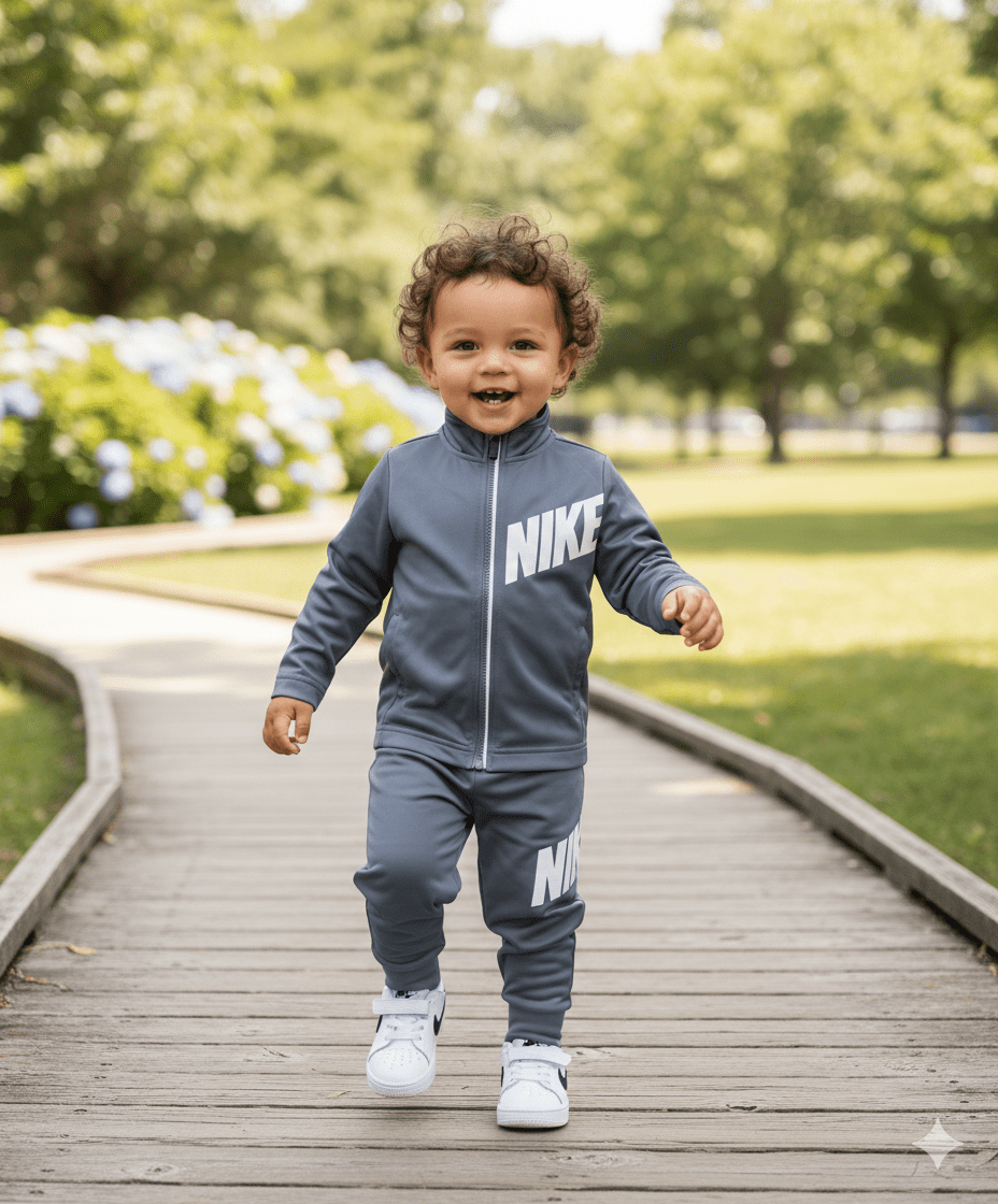 Nike Little Boys Core Full-Zip Jacket & Pants Set – 2 Piece Tracksuit, Polyester, 12M, Machine Washable, Comfortable & Stylish