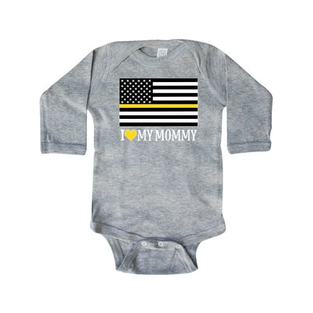 

Inktastic Dispatcher Mom Flag Gift Baby Boy or Baby Girl Long Sleeve Bodysuit
