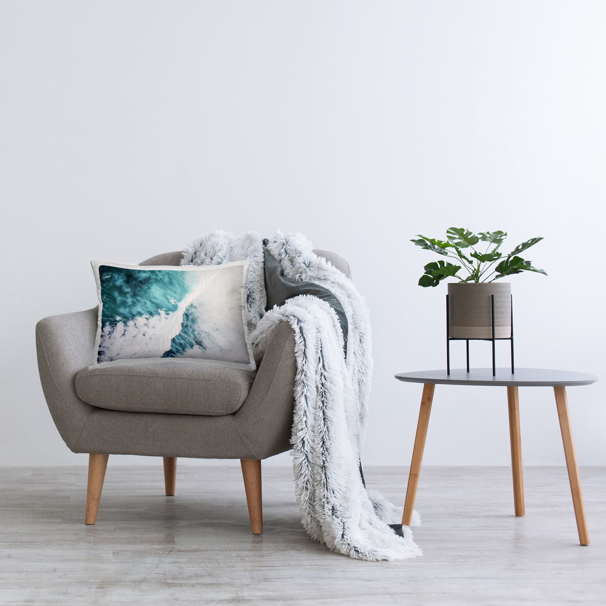Stupell Industries Aerial Ocean Foam Decorative Printed Throw Pillow Design by Sisi and Seb