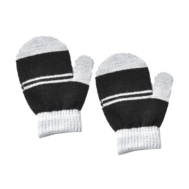 Sonducket 1 par de manoplas para niños pequeños, accesorio de ropa flexible, cubiertas para dedos, cómodo calentador de dedos, manoplas térmicas para guantes y mitones Gris negro Sonducket AP009860-01