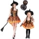 thumbnail image 3 of Disfraces de bruja gótica para cosplay, ropa de fiesta de disfraces de Halloween, disfraces de mujer adulta, esmoquin sexy, vestido de tul con tirantes, sombrero y mangas, 3 of 5