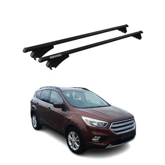For 2013-2019 Ford Escape Top Roof Racks Cross Bars Black Aluminium 2Pcs