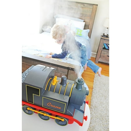 CRANE - 1 Gal. Adorable Ultrasonic Cool Mist Humidifier Train - Black/Red
