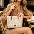 thumbnail image 2 of Women's Lace Tote Handbags Mid Capacity Top-handle Shoulder Purses Casual Summer Beach Bags for Women Work Travel Daily Use, 2 of 5