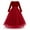 Wine Red, variant on IBTOM CASTLE Flower Little Girl Tulle V-Neck Velvet Shiny Sequins Bridesmaid Dress for Kids Wedding Dance Party Pageant Communion Princess Gowns 4-5 Years Red
