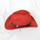 thumbnail image 3 of Sombrero de copa de vaquero occidental de estilo étnico, sombrero de fieltro para otoño e invierno para hombres y mujeres, sombrero de jazz enrollable con remaches, 3 of 5
