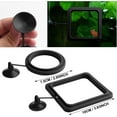 thumbnail image 2 of Fish Feeding Ring, Fish Feeder Aquarium Fish Turtle Tank Accessories Food Feeder Circle 2 Pieces (black), 2 of 5