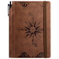 thumbnail image 1 of Cuaderno portátil CAGIE Compass Leather A5 288p para hombre, 1 of 7