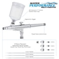 thumbnail image 2 of 3 Tip 2 Plastic Gravity Cup Pro DUAL-ACTION AIRBRUSH Set Kit Hobby Paint Tanning, 2 of 6