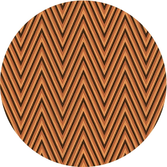 Ahgly Company Indoor Square Patterned Neon Orange Area Rugs, 3' Square