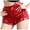 Red, variant on Women Sequin High Waist Shorts Sexy Solid Color Glitter Slim Fit Shiny Sparkle Bottoms Y2k Party Clubwear (Black, M)