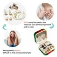 thumbnail image 4 of Apple Travel Portable Square Jewelry Display Case: Storage Solution for Rings, Earrings, Necklaces, Bracelets, and More! Ideal for Girls and Women: Jewelry Stand, Display, and Box in One, 4 of 6