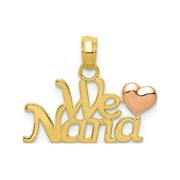 FJC Finejewelers 10 kt Two Tone Gold Two-Tone We Love Nana Charm 16 x 16 mm