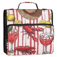 thumbnail image 5 of FORMRS Zipper Binder with Shoulder Strap 2-inch Ring 500 Sheet Capacity File Bag, Red Lobster, 5 of 5