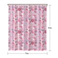 thumbnail image 5 of Pioneer Flower Floral Print Pattern Shower Curtain 72"x84" ,Bathroom Decorative Shower Curtains Set with 12 Hooks,Modern Waterproof Washable Shower Curtain, 5 of 6