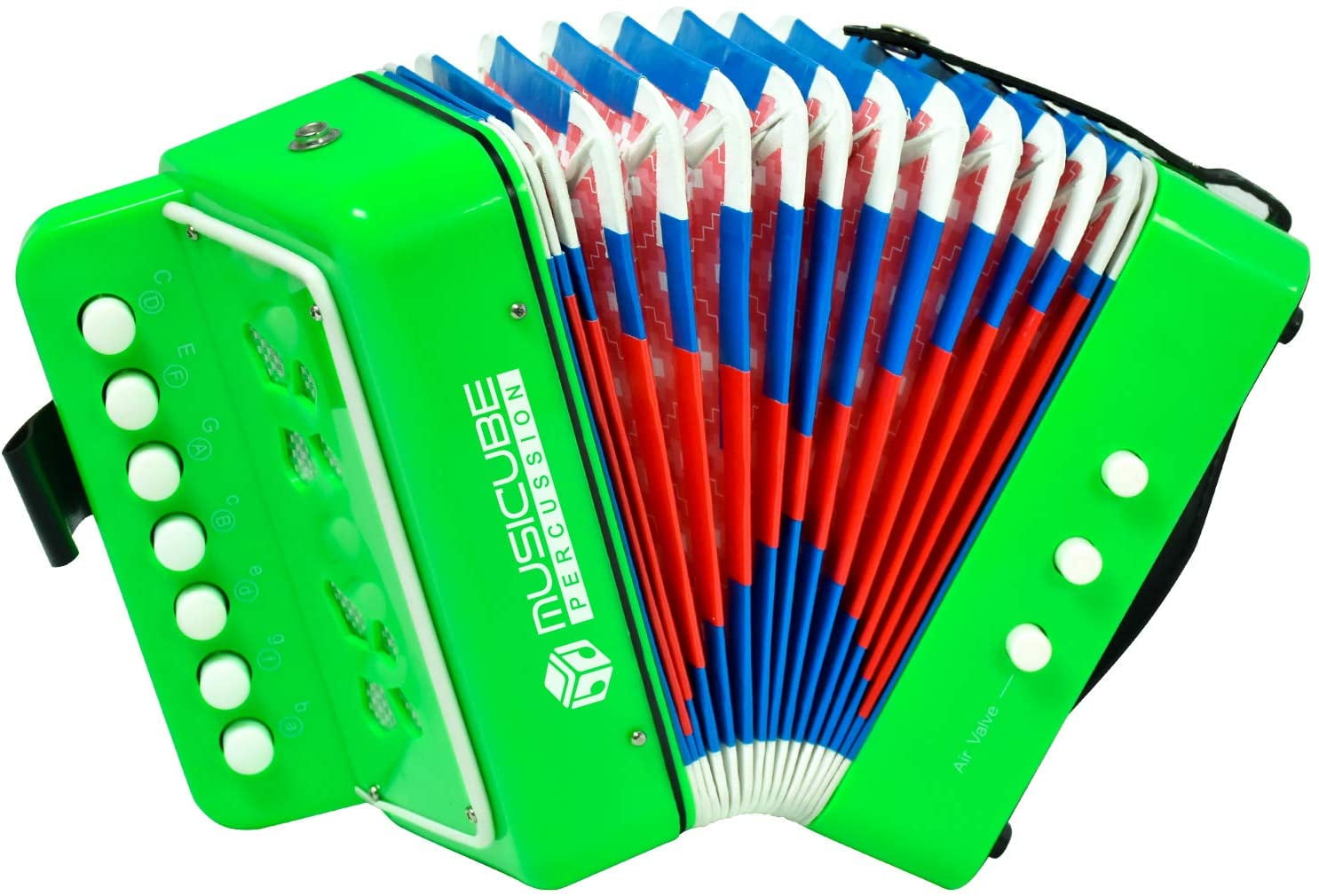 Black 10 Keys Button Toy Small Accordion Educational Musical Instrument