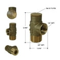 thumbnail image 3 of Merrill Mfg PRVNL75 No Lead Brass Pressure Relief Valve, 75 PSI, 3/4" NPT, 3 of 6