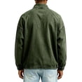 thumbnail image 3 of Havenx Men's 1/4 Zip Pullover Acid Wash Vintage Distressed Faux Denim Sweatshirt Raglan Long Sleeve Stand Collar Mock Neck Sweater Casual 2026 Fall Winter Thermal Lightweight Tops,Camouflage Green L, 3 of 3