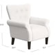 thumbnail image 4 of Upholstered Rolled Arm Wingback Living Room & Bedroom | Decorative Home Furniture Accent Chair Cream Solid Woven Freight Free My Lux Decor Round, 4 of 5