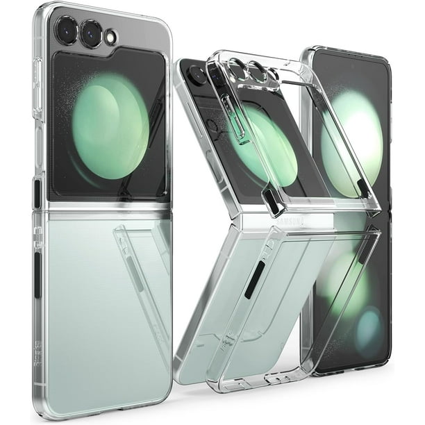 Funda delgada compatible con Samsung Galaxy Z Flip 5, carcasa rígida ultrafina de policarbonato transparente que no amarillea para Z Flip 5 5G (2023)