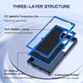 thumbnail image 2 of I-HONVA For Samsung Galaxy S25 Ultra Case,3-Layer Military Grade Drop Protection Anti-Slip Rugged Shockproof Dustproof Protection 6.8 inch Phone Case,Deep Blue, 2 of 7