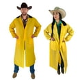 thumbnail image 1 of Saddle Slicker Rain Coat Duster Riding Raincoat By American Cowboy – 100% Waterproof Full Length Unisex (Yellow, Small), 1 of 6