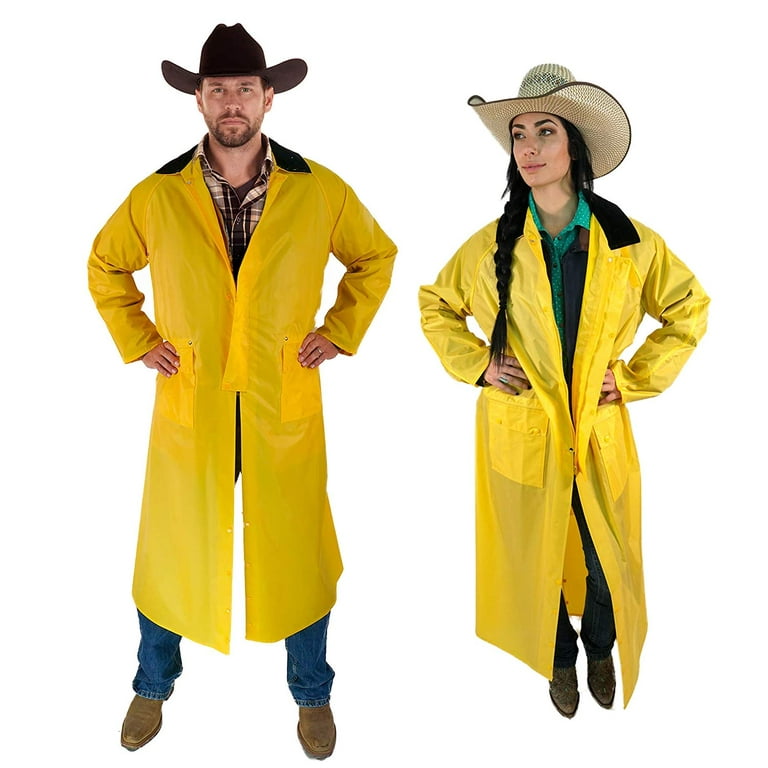 American Cowboy Saddle Slicker Rain Coat Duster – 100% Waterproof
