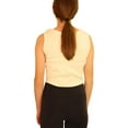 thumbnail image 3 of Elevenparis Womens Cropped Tank Top, Off-White, Large, 3 of 5