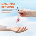 thumbnail image 2 of Miangastore Purse Handbag Pendant Pink Fish Model Key Ring 1Set 5.1x2.0in, 2 of 8