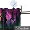 thumbnail image 5 of Forest Tree Kitchen Window Curtain Valance Fantasy Galaxy Starry Sky Abstract Aurora Window Treatment Valance Curtains for Bathroom 54 by 18 in, 1 Panel, 5 of 6