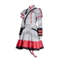 thumbnail image 4 of Liyamei Robe de Cour Élégante pour Fête de Carnaval Tenue de Jeu de Rôle Médiévale Rouge TG, 4 of 5