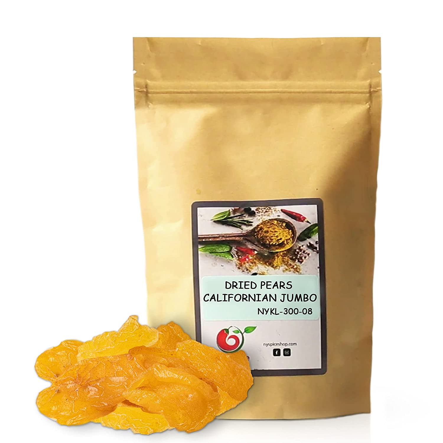 NY SPICE SHOP Dried Pears 3 Pound Dried Pears Bulk Sun Dried