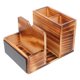 thumbnail image 1 of Vintage Wooden Napkin Holder for Kitchen with Blackboard Spice Rack Organizer Stand, 1 of 5